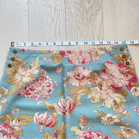 Cambridge Country Store Pansy Big Print Denim Blue longline Maxi Pencil Skirt - Picture 7 of 12